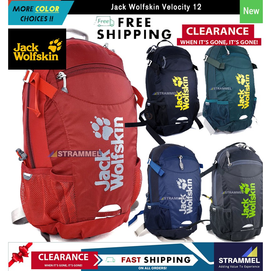 2 Yrs Warranty Jack Wolfskin Velocity 12 Backpack Bag For Biking Trekking Hiking Sport Ready Stock