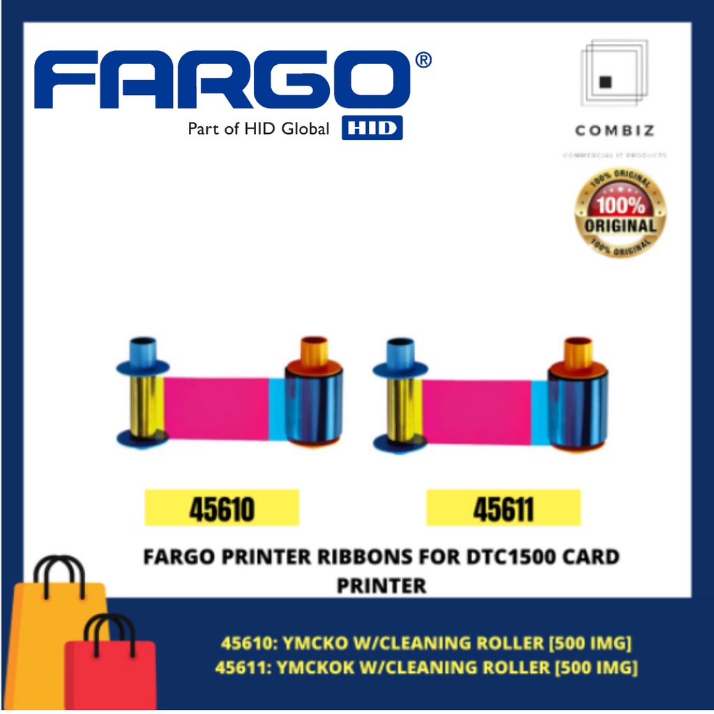 DTC1500 Fargo Printer Ribbons For DTC1500 Card Printer | Shopee Malaysia