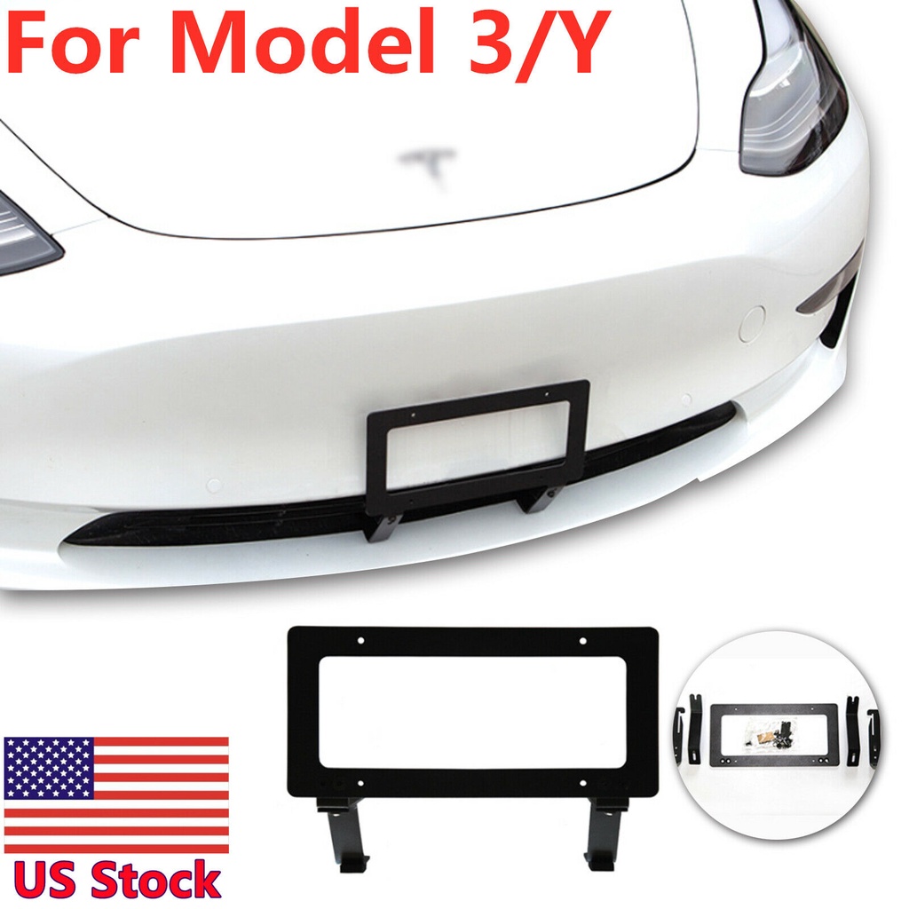 For Tesla Model 3 Y 20172021 Front License Plate Installation Kit Set