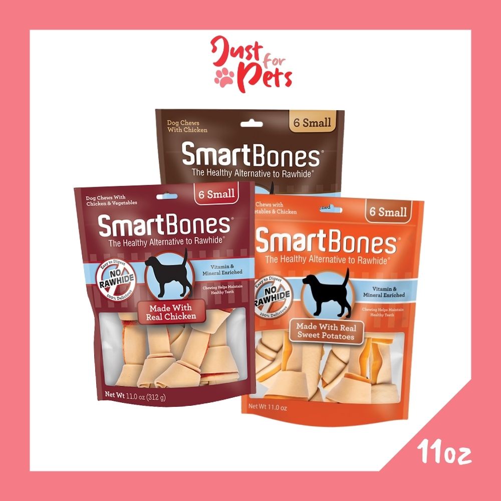 Smartbones Small 6 Sticks Dog Treat 11oz (Chicken/Sweet Potato/Peanut ...