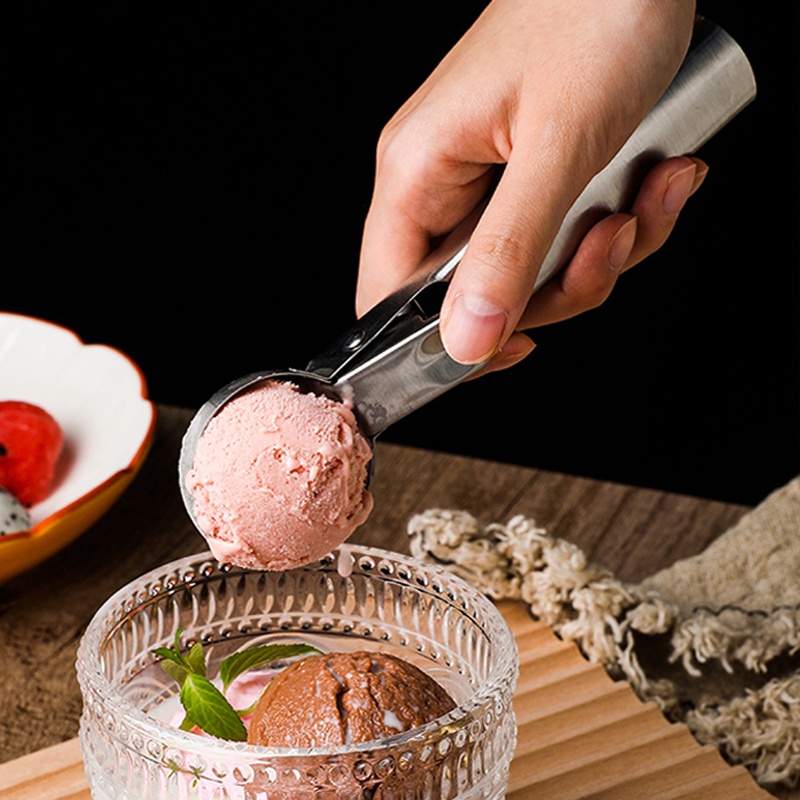 Stainless Steel Large Small Size Fruit Melon Baller Spoon Ice Cream Ball  Scoop with Trigger - China Ice Cream Ball Scoop and Melon Baller Spoon  price