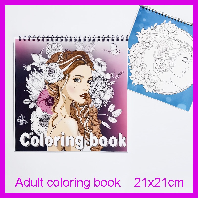 (ready Stock) Coloring Book For Adults Children Lovely Women Girl 