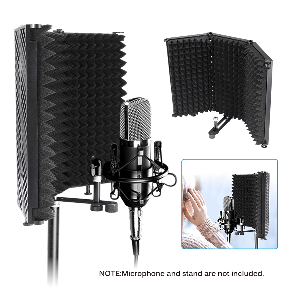 SGDL Microphone Isolation Shield Studio Mic Sound Absorbing Foam ...