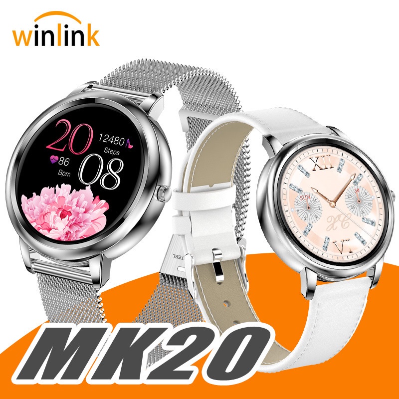 Micro MK20 smart watch female leather steel Milan strap custom dial ...