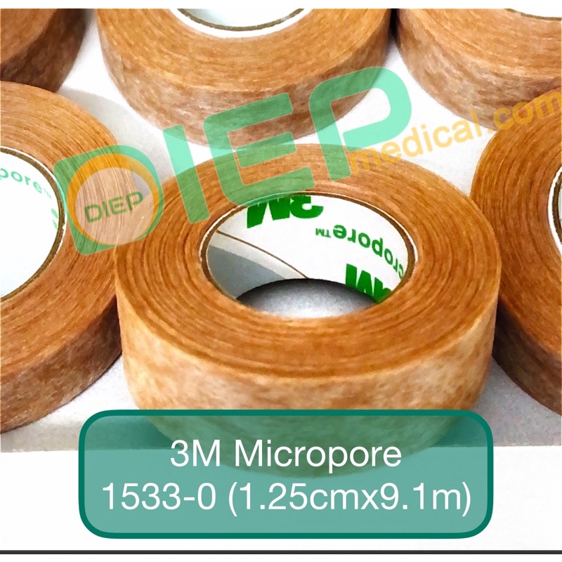 3m MICROPORE 15331 (2.5cmx9.1m) Brown medical paper tape size 2