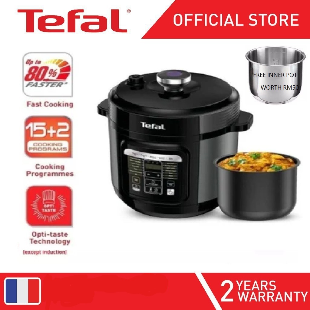 Tefal Home Chef Smart Multicooker/Pressure Cooker (CY601D65) | Shopee ...
