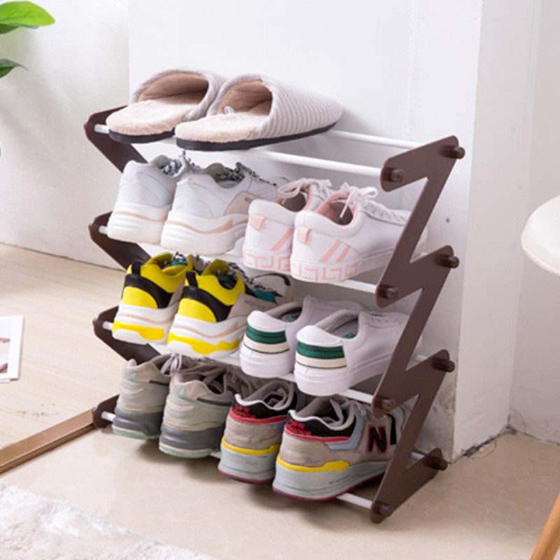 Simple multilayer assembly shoe rack shoe storage rack shoe rack door