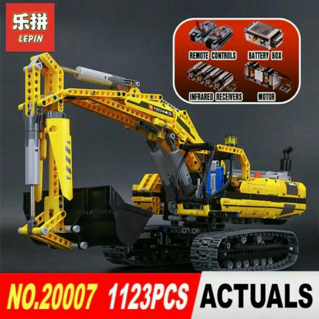 LEPIN 20007 Motorized Excavator Compatible LEGO 8043 Shopee Malaysia