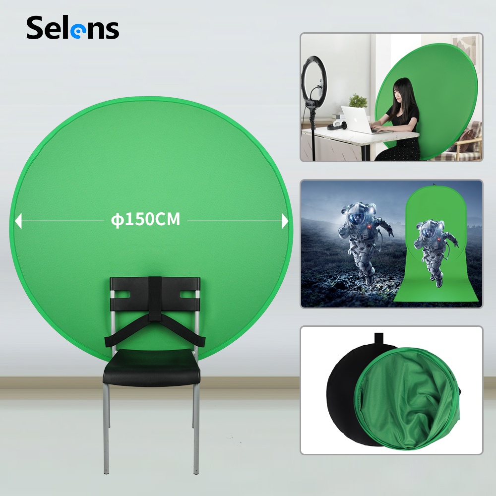 Selens 150cm Green Screen Backdrops Photography Background Portable ...