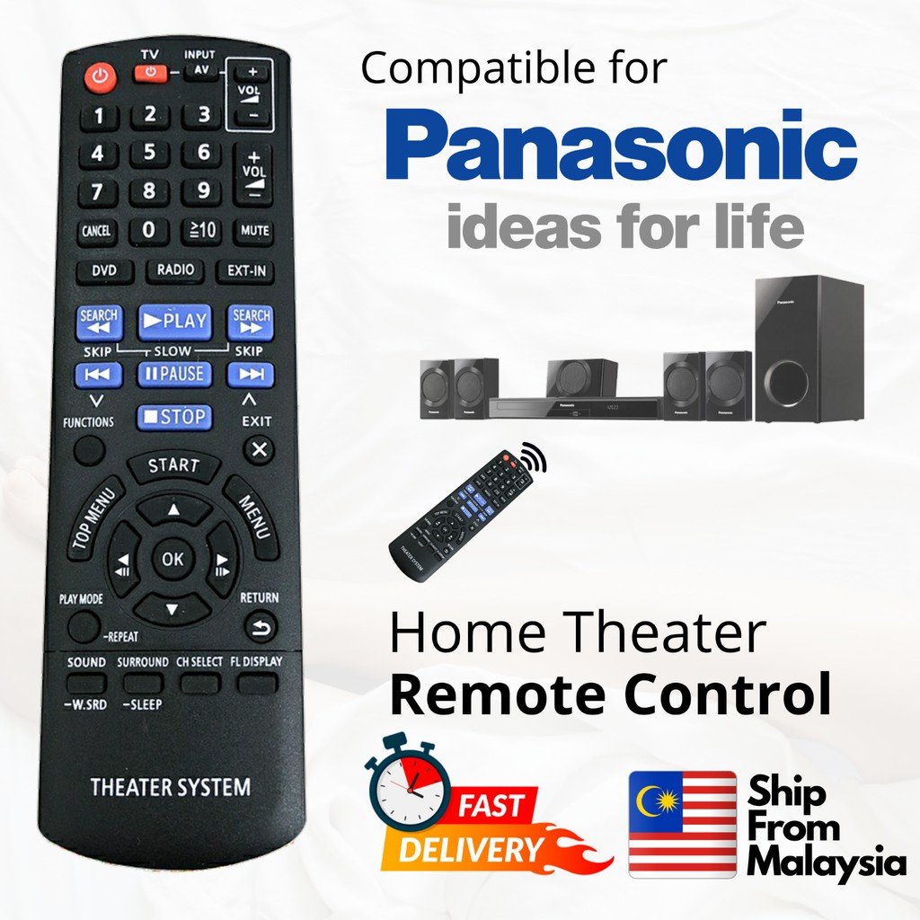 Panasonic N2QAYB000694 Remote Control DVD Home Theater System