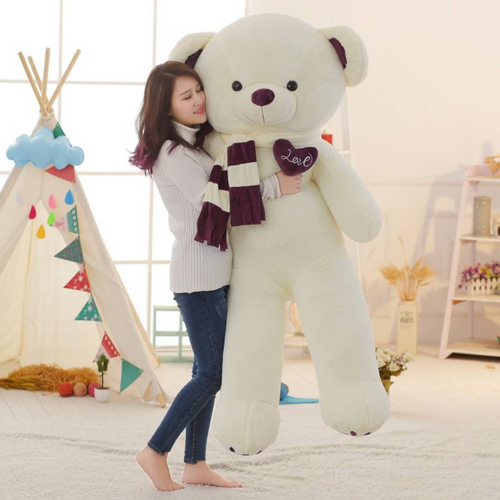 180CM White Teddy Bear Giant Besar Gedabak READY STOCK