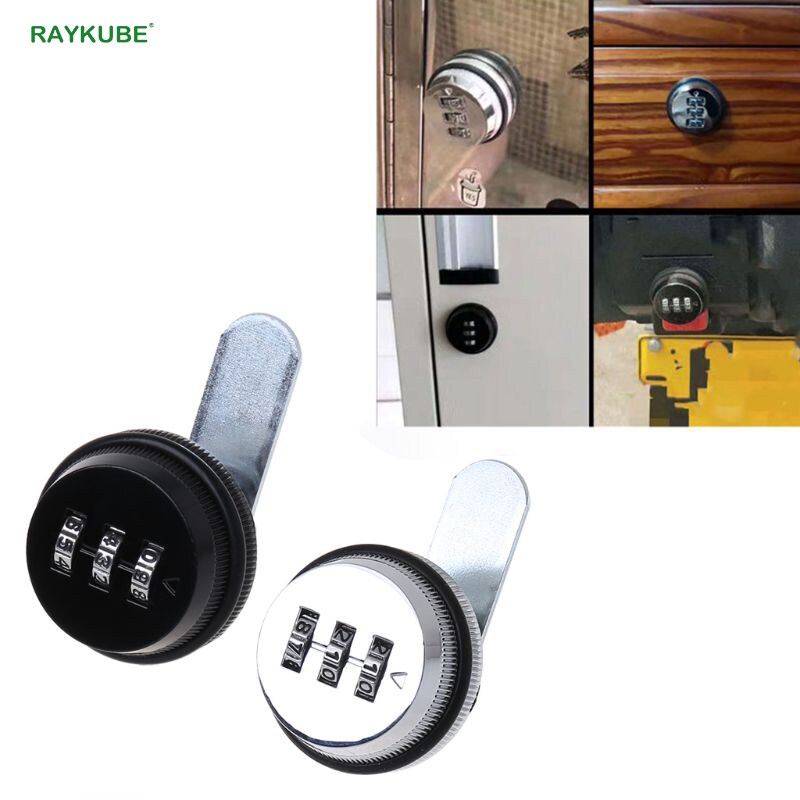 RAYKUBE 3 Digit Combination Cam Lock Keyless Password Lock Mailbox ...