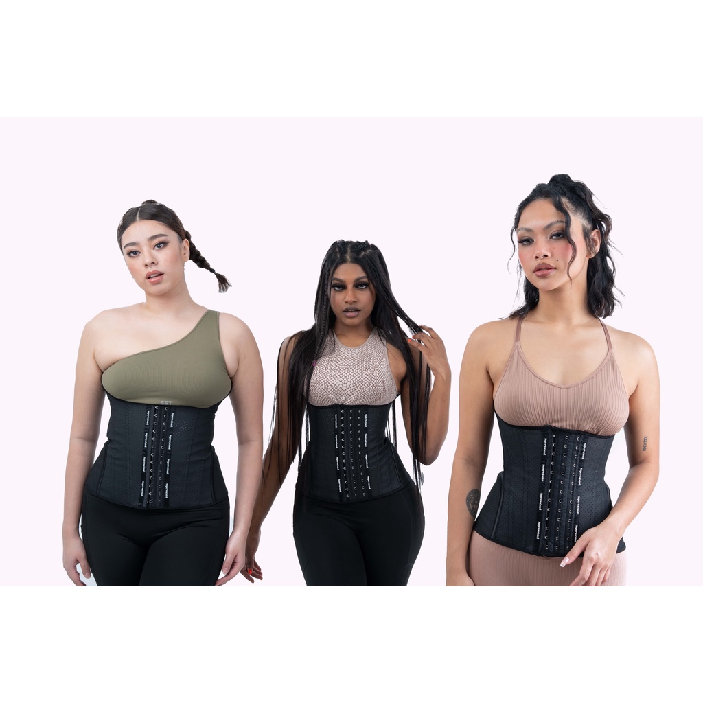 SUPERWAISTED 13 STEEL BONES WAIST TRAINER SLIMMING LATEX BODYSHAPER CORSET BENGKUNG WRAP PERUT BUNCIT WANITA BERSALIN Shopee Malaysia