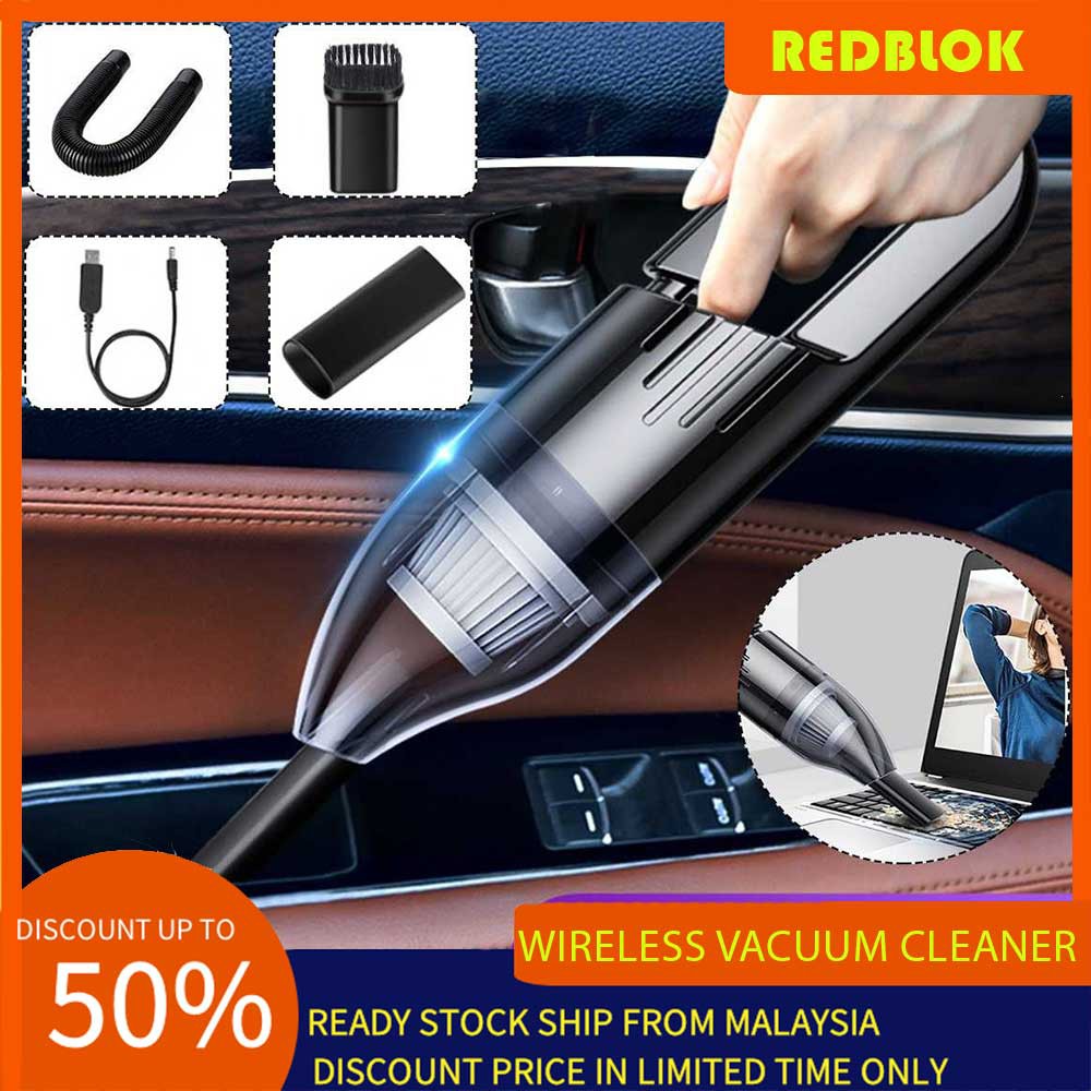 🔥READY STOCK 🔥 Redblok Wireless Car Vacuum Cleaner VCC-46 6000PA Hepa ...