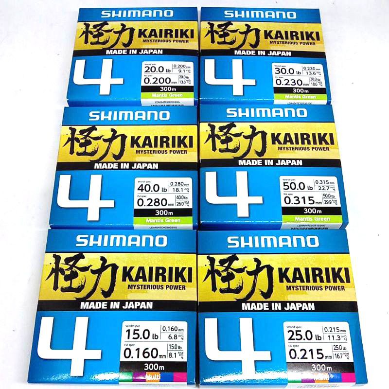 SHIMANO KAIRIKI X4 300m Colour: Mantis Green /Multi