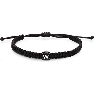 A-V 26 English Letters String Bracelet Women's Name Initial Black Rope Bracelet,Temu