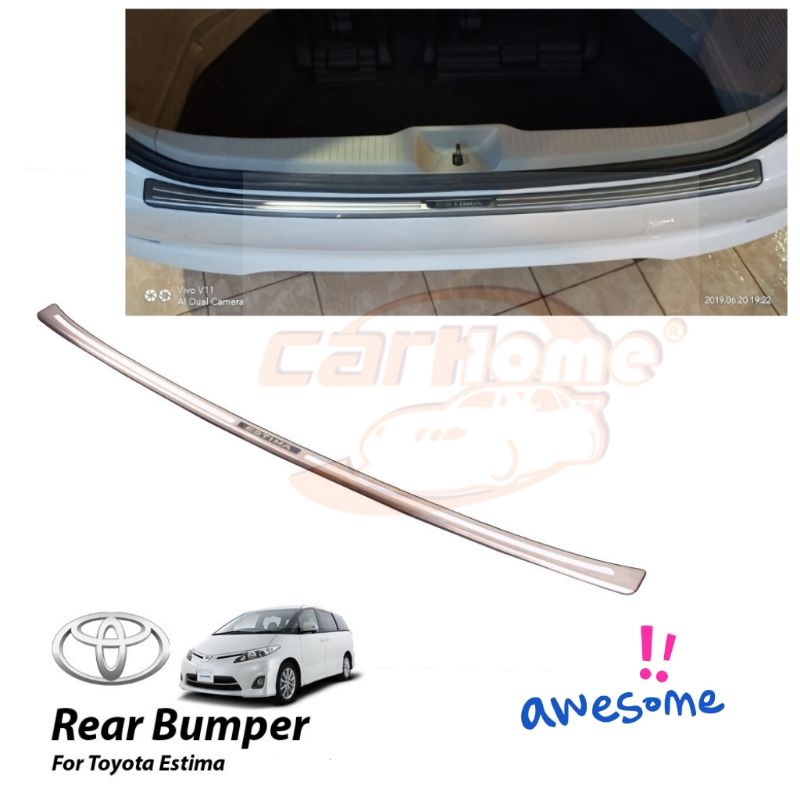 Toyota Estima 2006-2017 Rear Bumper Guard Trunk Protector Steel ...