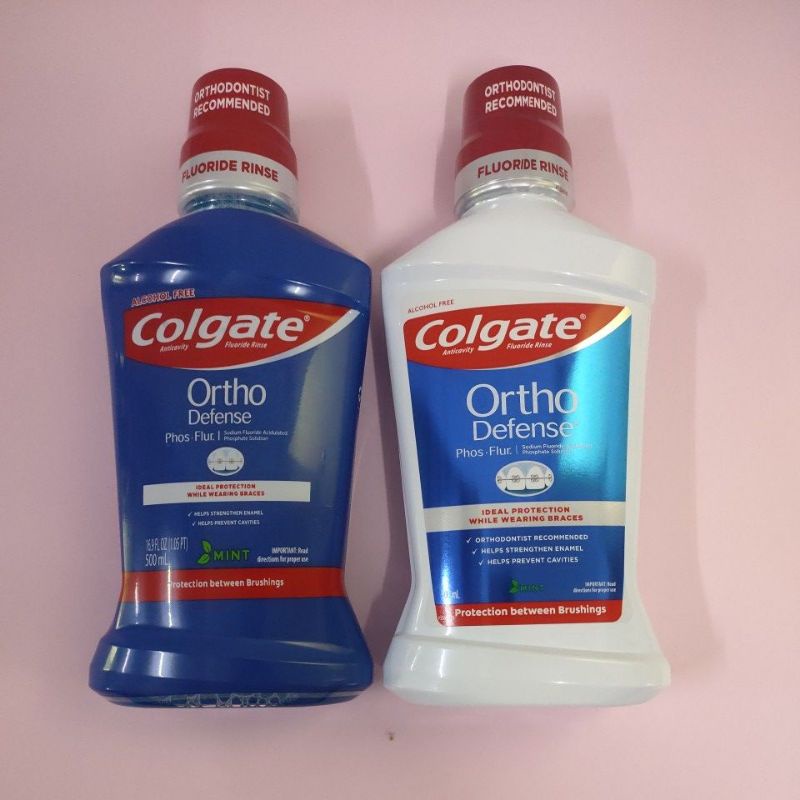 1 bottle Colgate phos flur anti cavity fluoride rinse ortho defense