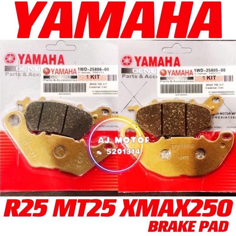 YAMAHA R25 MT25 XMAX250 XMAX300 DISC BRAKE PAD DEPAN BELAKANG XMAX 250 ...