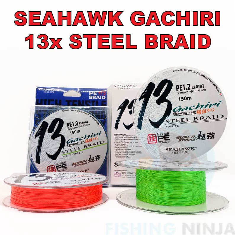SAMURAI - SEAHAWK Gachiri x13 Steel Braided Line (150m/300m) Seahawk  Fishing Line PE Line Tali Mancing Seahawk
