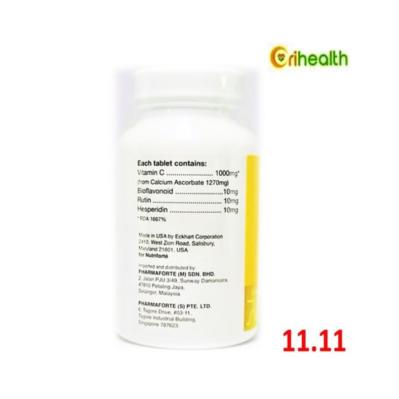 NUTRIFORTE INCREASE IMMUNITY NonAcidic Vitamin C 1000 mg with