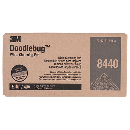 3M Doodlebug Introductory Cleaning Kit - Pad Holder With White & Brown Utility Pads For Floor Maintenance