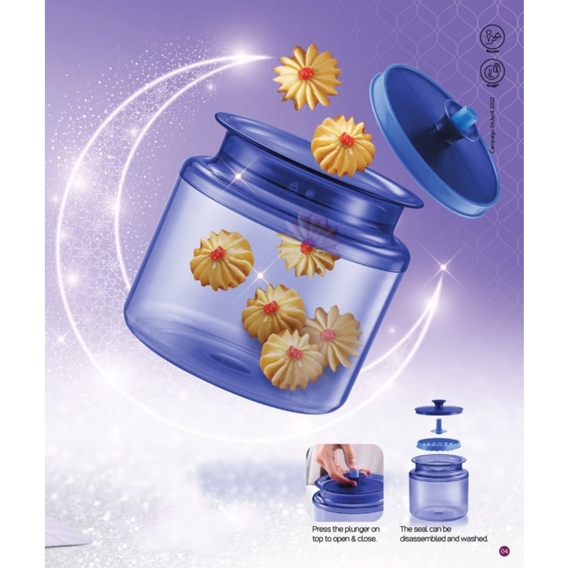 🔥Raya Sales🔥Tupperware Royale Blue Biru Counterpart Bekas Kuih Raya ...