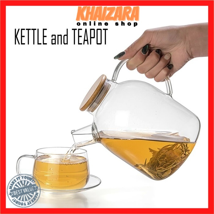 Glass Teapot Stovetop Kettle Heat Resistant for Tea Juice Water Hot or Iced Shopee Malaysia