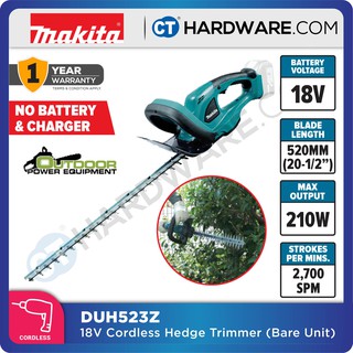 Makita duh523z cordless online hedge trimmer