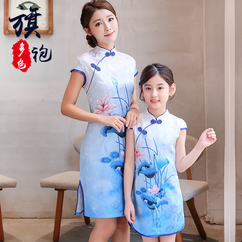 Cheongsam Attire for Mother-daughter / Parent-child | Shopee Malaysia