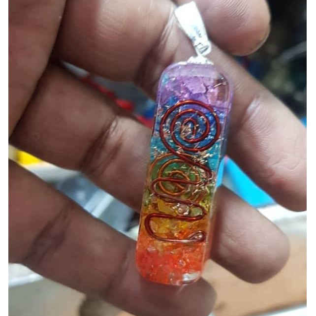 Orgone Chakra Healing Pendant 7 Chakra Stones for EMF Protection and Spiritual Healing Shopee Malaysia