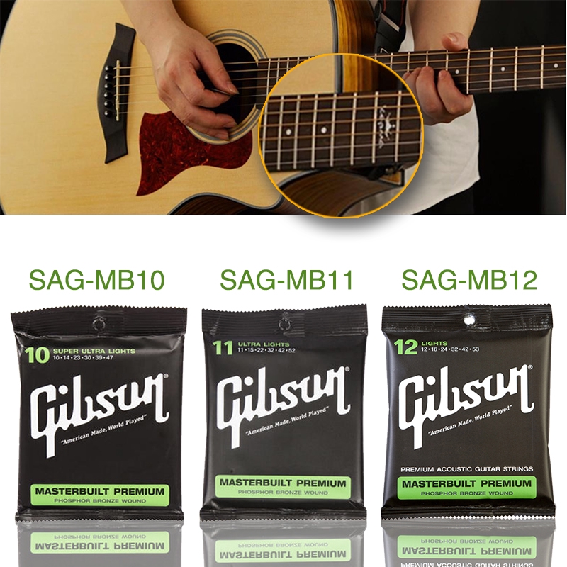 Gibson Acoustic / Electric Guitar Strings Tali Gitar Akustik Acoustic