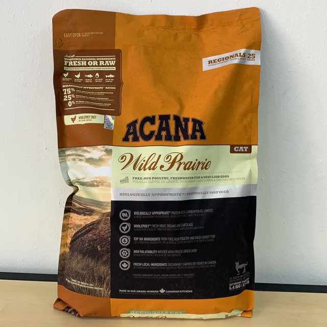 Acana wild prairie cat 5.4 clearance kg