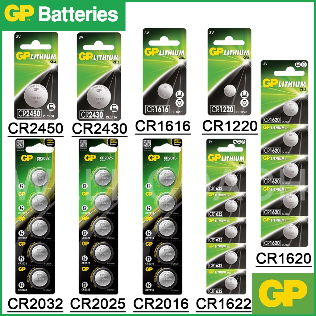 GP CR1620 3v lithium coin cell battery. – The Lamp Company