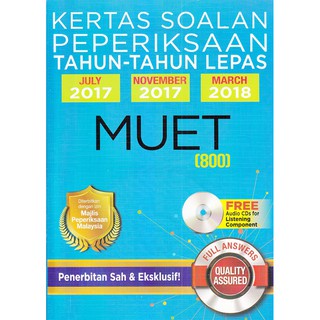 KERTAS SOALAN PEPERIKSAAN TAHUN-TAHUN LEPAS 2017-2018 MUET | Shopee ...