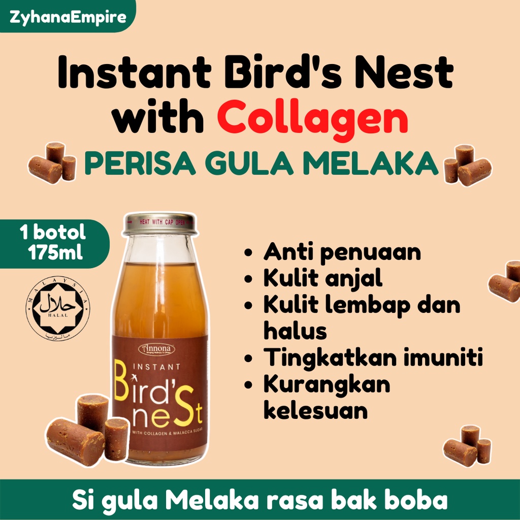 HALAL Bird Nest Anti Aging Acne Dull Skin Supplement Bird Nest Drink