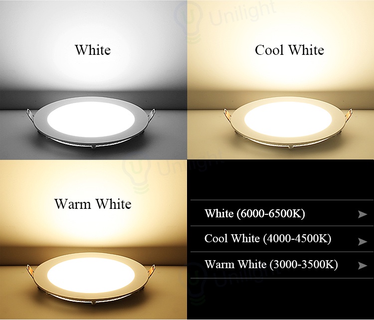 Unilight LED Bulat 5 inci 15W PanelLight Downlight Lampu Siling Lampu ...