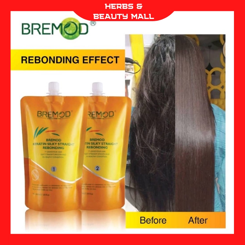 BREMOD KERATIN Silky Straight Rebonding 800ML/Ubat Luruskan Rambut ...