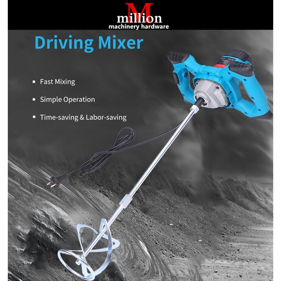 millionhardware 2100W Electric Cement Concrete Paint Mixer Stirrer