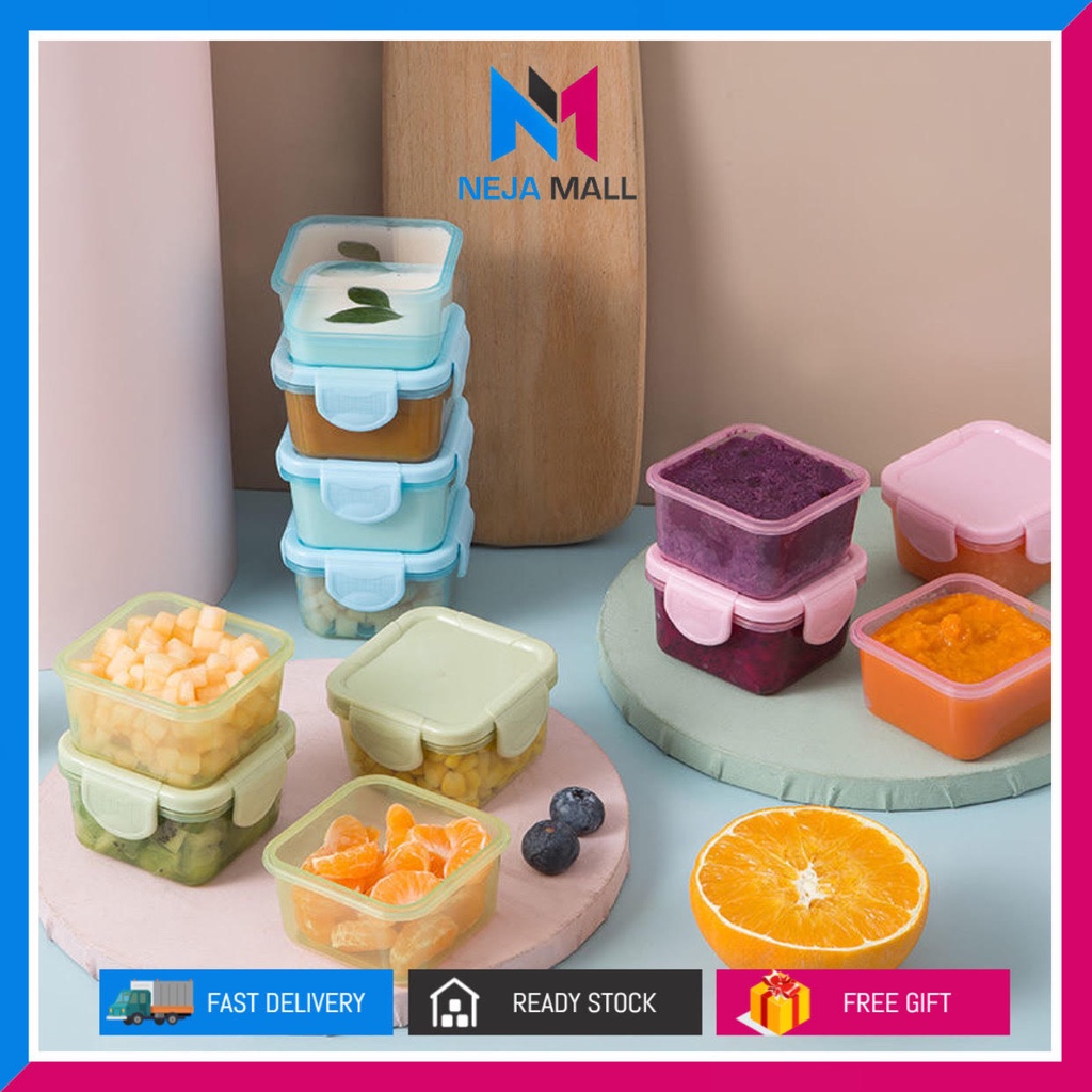NEJA Baby Mini Food Container Storage Transparent Foods Milk