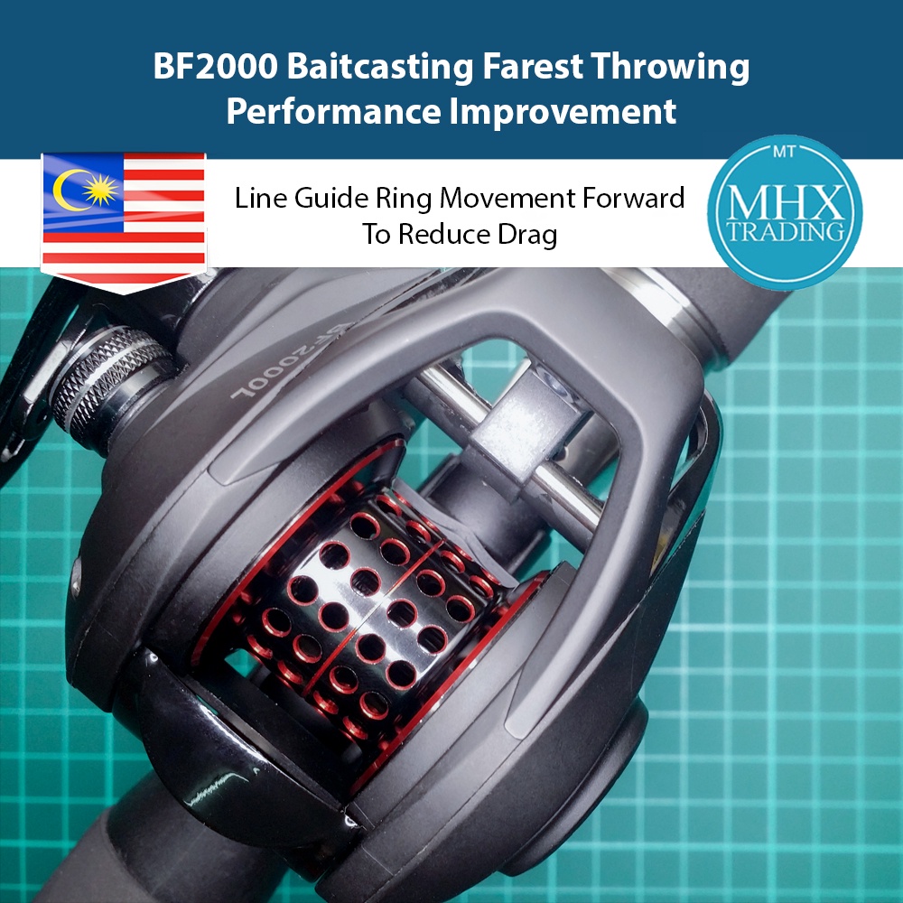 MHX Mesin Pancing BF2000 Baitcasting Reel High Speed 7.2:1 Gear Ratio  Magnetic Brake System Ultralight Fishing Reel Left Hand (Kiri) Shallow