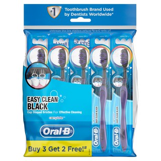 Oral-B Complete Easy Clean Black (Soft) Manual Toothbrush (5 Counts ...