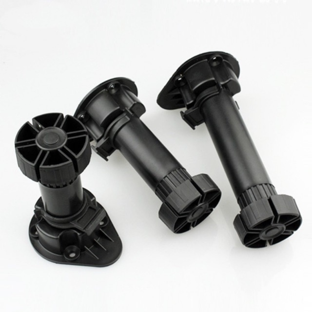 Public Height Adjustable Cabinet Plastic Furniture Legs Feet Black Fit ...