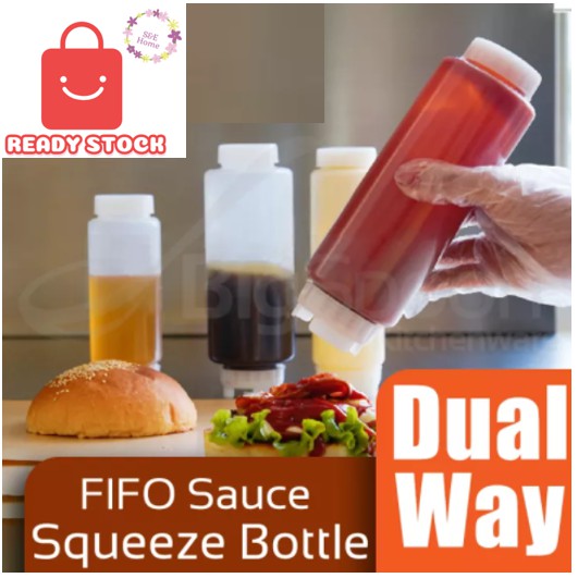 First In First Out Squeeze Dispensing / Refillable fifo Sauce Bottle