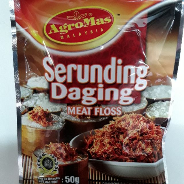 AGROMAS SERUNDING DAGING DAN AYAM 50GM (CHICKEN AND BEEF MEAT FLOSS
