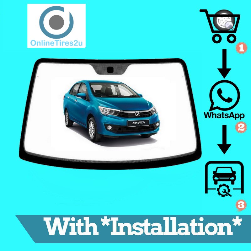 Car Windscreen - Perodua Bezza (With Installation) | Shopee Malaysia