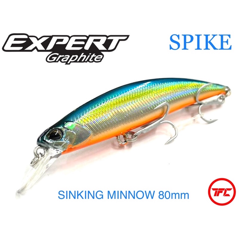 Expert Graphite Spike Sinking Minnow Lure 80mm 13g