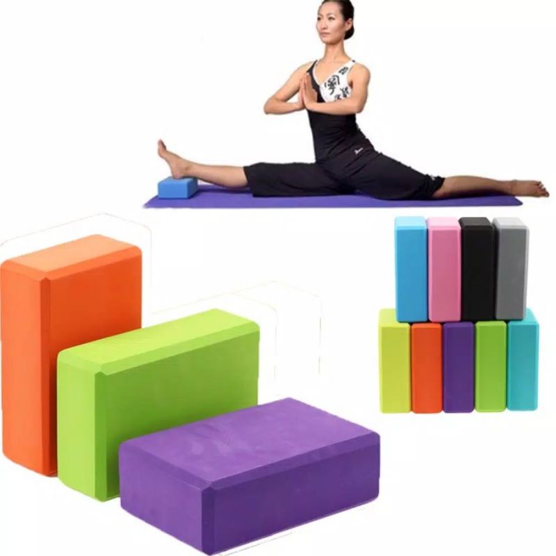 Yoga Blocks Brick Yoga Block Foam Eva Lightweight Sponge Box Block Pads ...
