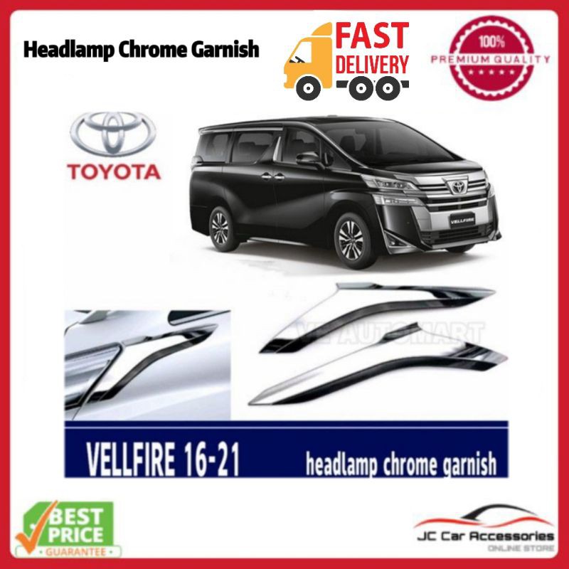 Toyota Vellfire ANH30 20152020 Headlamp Chrome Garnish Cover vellfire