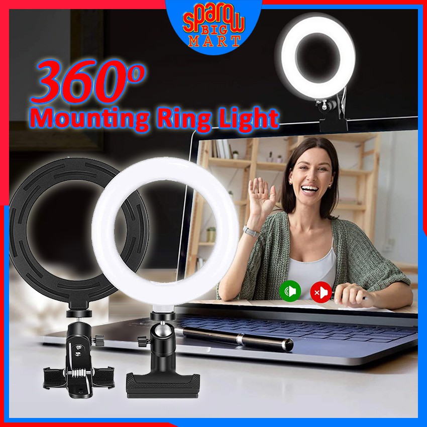 Clip On Ring Light Self Broadcasting Lighting Kit Shopee Malaysia